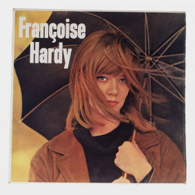 Francoise Hardy on an album cover.