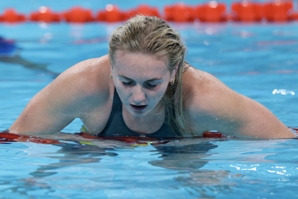 Ariarne Titmus said she was “absolutely buggered” after the 800m.