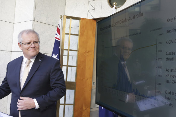 Prime Minister Scott Morrison outlined a three-stage plan to reopen the economy on Friday.