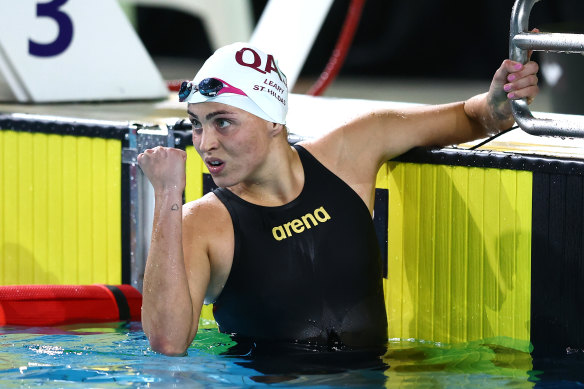 Alexa Leary celebrated her win in Brisbane.