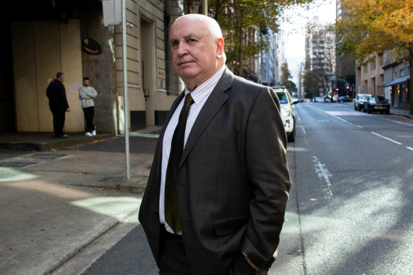 Former Hurstville and Georges River councillor Vince Badalati outside ICAC on Tuesday.