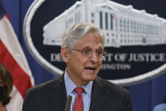 US Attorney-General Merrick Garland. 