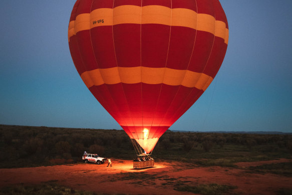 The flight is almost silent, broken only by the intermittent blast of the balloon’s burner.