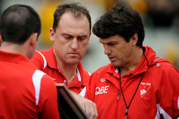 Paul Roos and John Longmire at the Swans. 