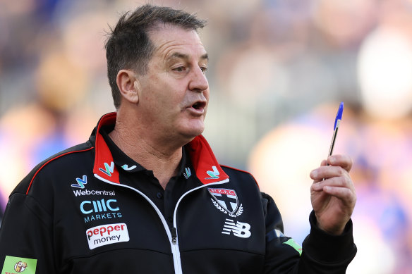 St Kilda coach Ross Lyon.