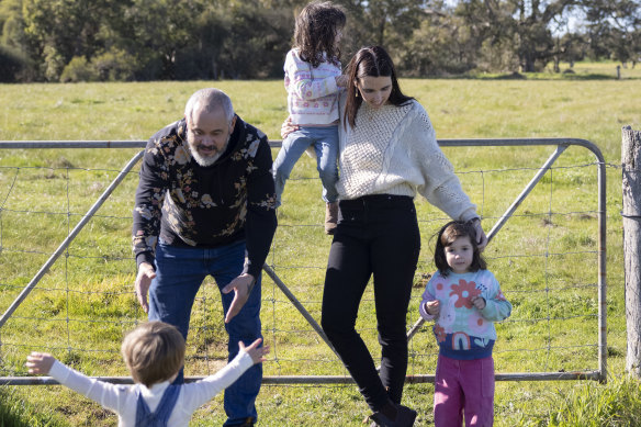 WA artists Anna Louise Richardson and Abdul-Rahman Abdullah with their children.