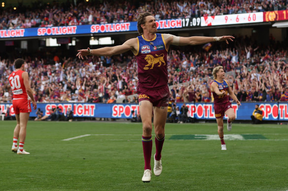 Daniher’s final game in the AFL was a premiership win.