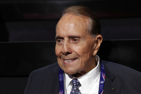 Bob Dole pictured at the Republican National Convention in 2016.