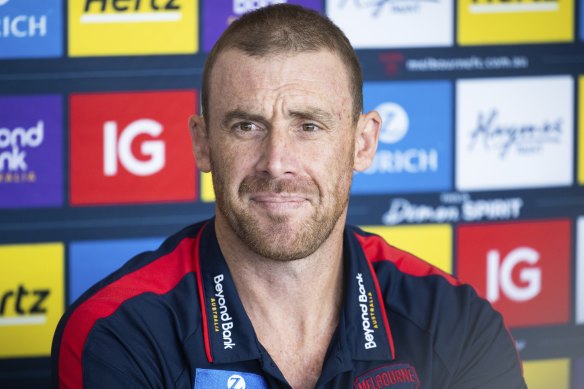 Melbourne’s premiership coach Simon Goodwin.
