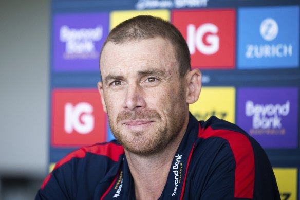 Melbourne Demons coach Simon Goodwin.


