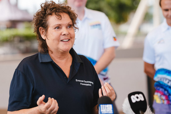 Evonne Goolagong Cawley at the launch of this year’s National Indigenous Tennis Carnival.