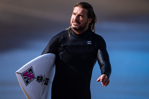 Mark Occhilupo at Bells Beach, one of his favourite playgrounds.