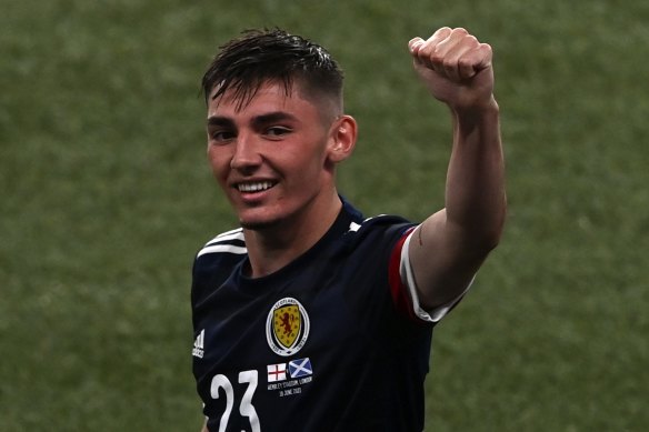 Scotland’s Billy Gilmour, pictured on Friday, has tested positive for COVID-19. 