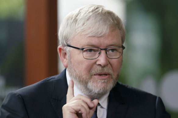 Kevin Rudd voiced his concerns about US-China relations during an interview with the ABC’s 7.30.