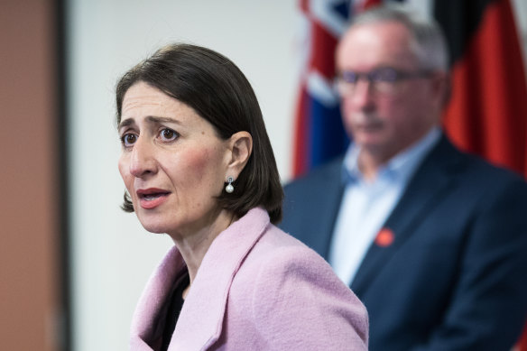 NSW Premier Gladys Berejiklian announces further easing of restrictions on Sunday. 