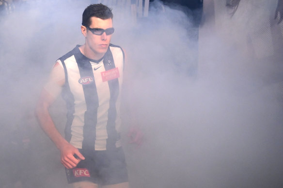 Mason Cox looms large in more ways than one for the Magpies in Saturday’s grand final.