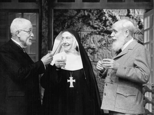 Alan Edwards (L), Patricia Kennedy and John Krummel (R) in The Best Of Friends at Northside Theatre Company, 1989.