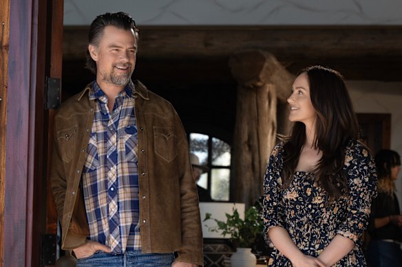 Josh Duhamel as Staten and Minka Kelly as Quinn in the romantic ranching drama Ransom Canyon.
