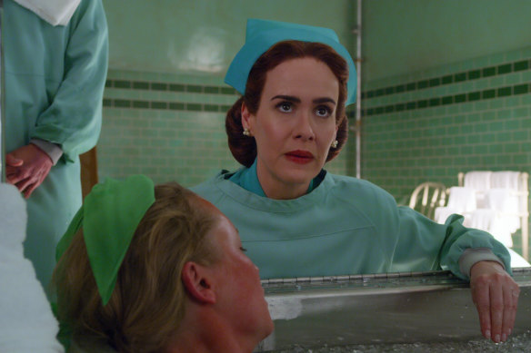 Sarah Paulson as nurse Mildred Ratched in Netflix's new show Ratched. 