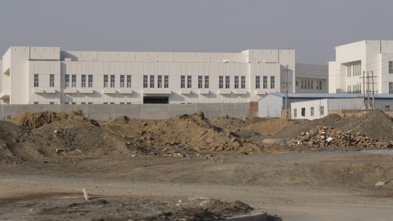 A re-education camp, officially known as vocational education and training centre, on the outskirts of Turpan City, Xinjiang.