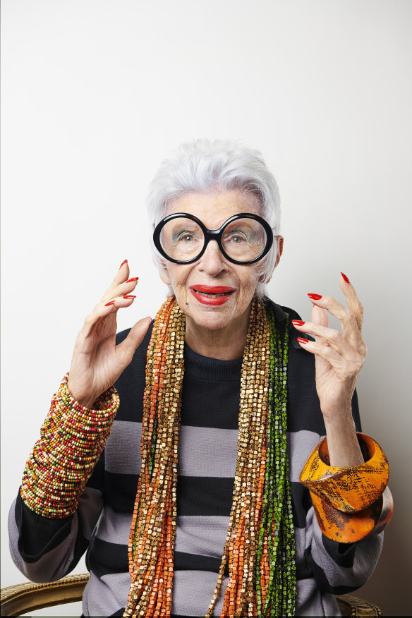 Iris Apfel in Blue Illusion's 2019 campaign. 