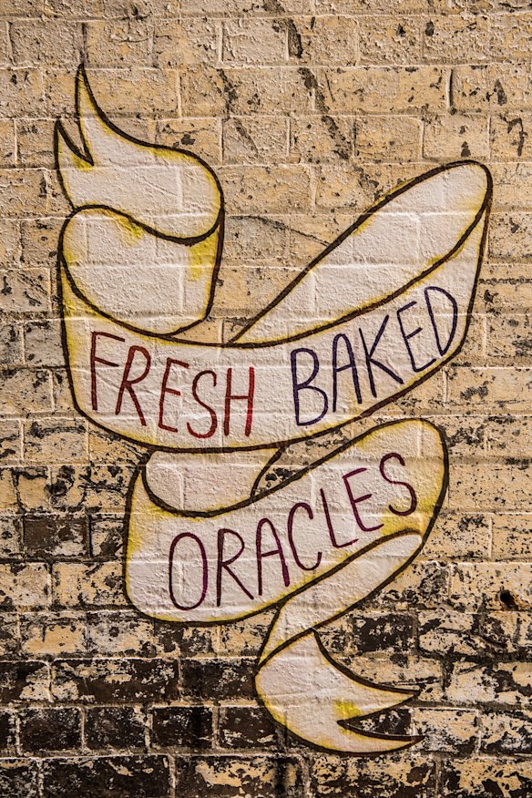 Katy B Plummer’s work “We Are All Astonishingly Wise” has been temporarily removed and will return later this year. But some of her quotes on the walls of Abercrombie Lane remain. 