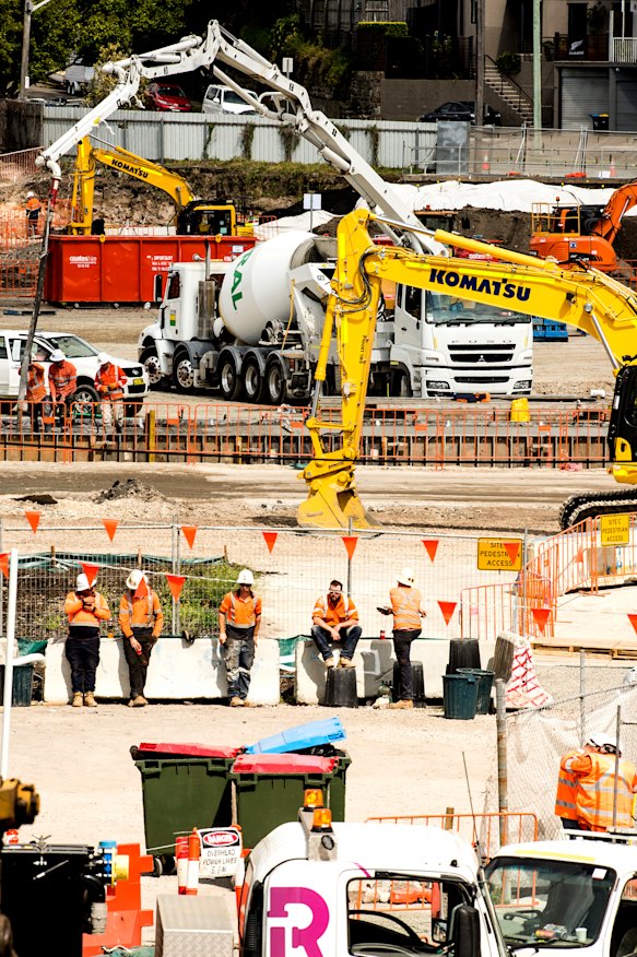The building of the Rozelle Interchange.