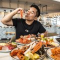 Kevin La (Sydney Food Boy) at Epicurean, Crown’s all-you-can-eat buffet.