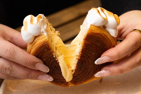 Calle’s lemon meringue croissant wheel.
