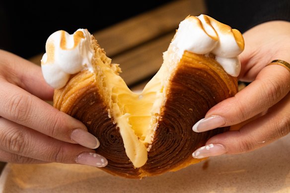 Calle’s lemon meringue croissant wheel.