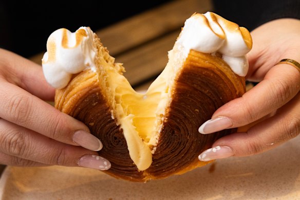 Calle’s lemon meringue croissant wheel.