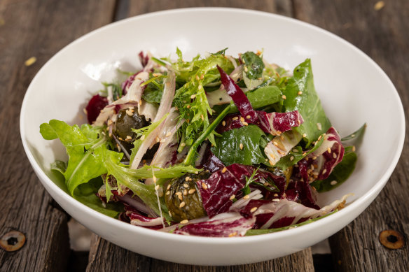 Fish “dumpling” salad.