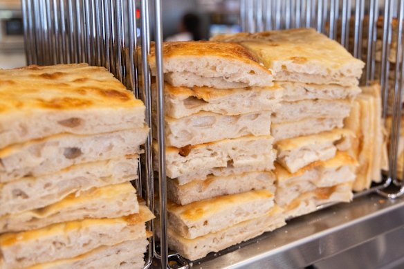 Grazia D’Asporto’s crispy, house-baked schiacciata flatbread.