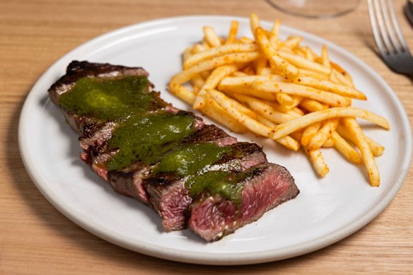 Steak frites at Middle Park European.