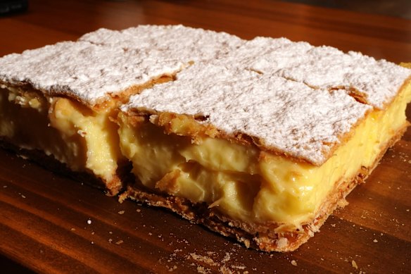 The vanilla slice at Dulce Bakehouse’s new Southbank location.