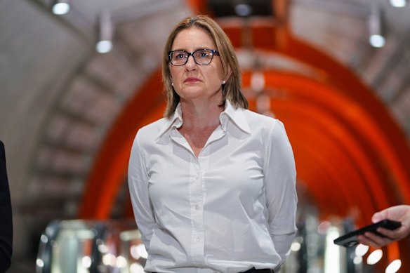 Premier Jacinta Allan held a press conference about the new Metro Tunnel stations on Monday morning instead of attending a social services event, where she was due to speak.