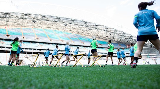 The Matildas are at home for the first time in almost two years, but are training under a cloud of innuendo.