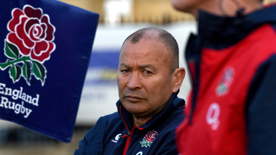 Former Randwick player and now England coach Eddie Jones back on his home ground of Randwick Oval during England training.
