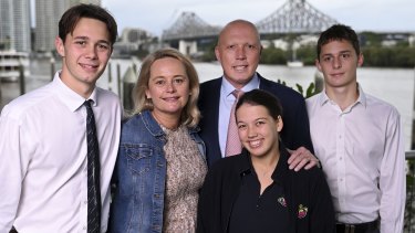 Peter Dutton and his family.