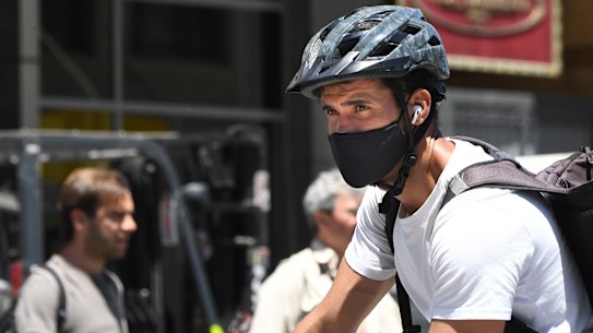 Masks are still being worn on the street despite not being mandatory.