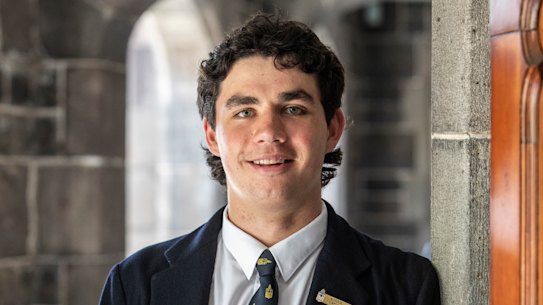 Melbourne Grammar school captain Daniel Cash.