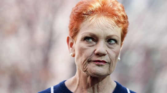 One Nation senator Pauline Hanson 