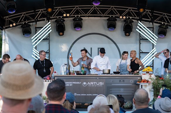 The main stage is the centre of the action at Noosa Eat &amp; Drink Festival. 