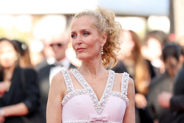 Gillian Anderson attends the "La Vie D'Une Femme" screening during the 79th annual Cannes Film Festival at Palais des Festivals on May 13, 2026 in Cannes, France. 