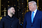 Ukrainian President  Volodymyr Zelenskyy and US President Donald Trump.
