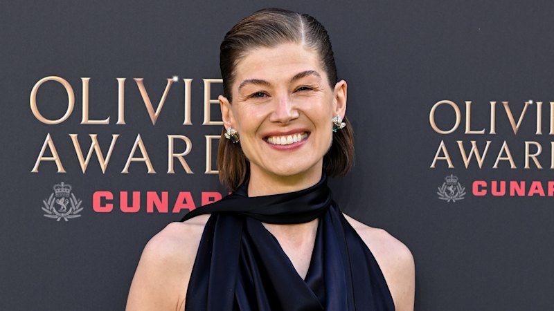Rosamund Pike takes home Olivier award for premiere of Aussie writer’s new play