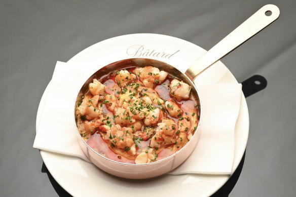 Lobster omelette.