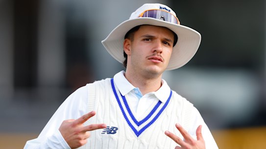 Sam Konstas was out for just 14 in NSW’s second innings.