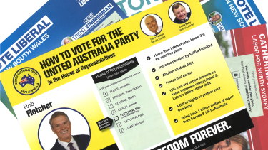 How to vote cards collected in Chatswood on Monday.