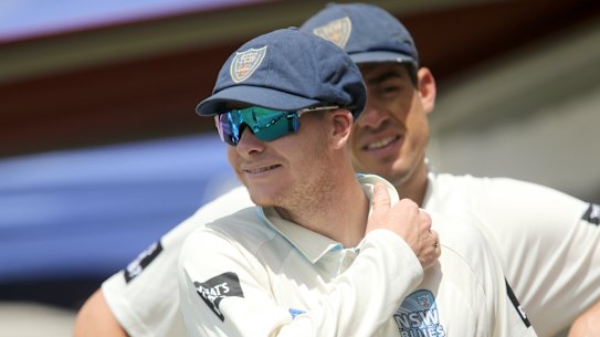 Happier times: Steve Smith playing for NSW.
